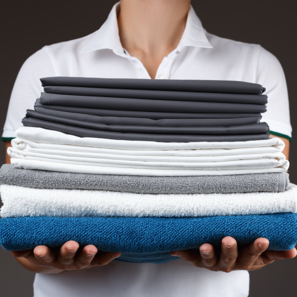 pile of folded linens