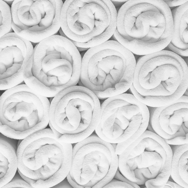 pile of rolled up towels