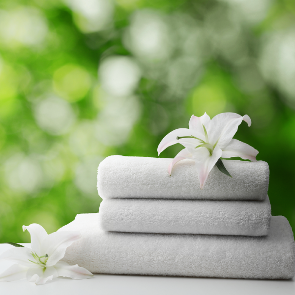 pile of rolled up towels